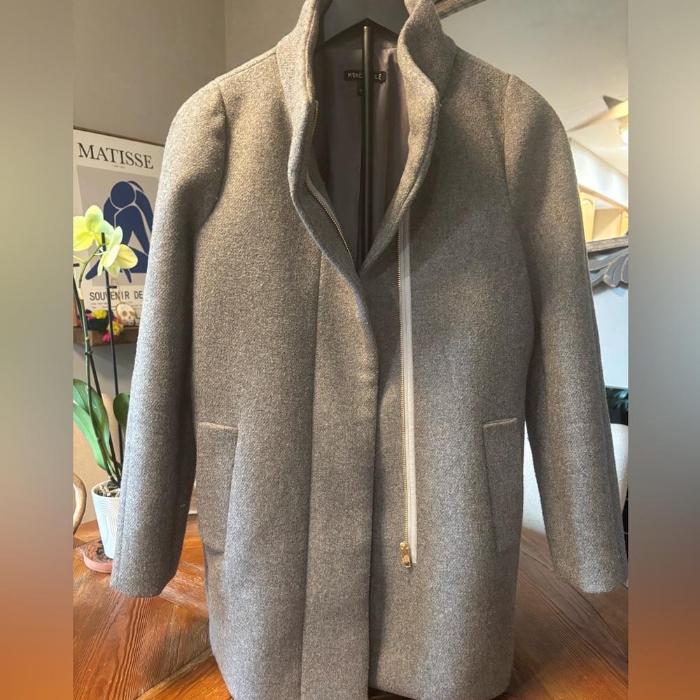 Gorgeous like new J.Crew Mercantile grey Wool Pea coat
